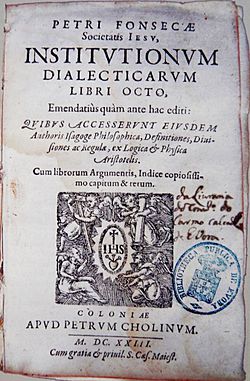 Institutionum Dialecticarum, Pde. Pedro da Fonseca, Colónia, 1623