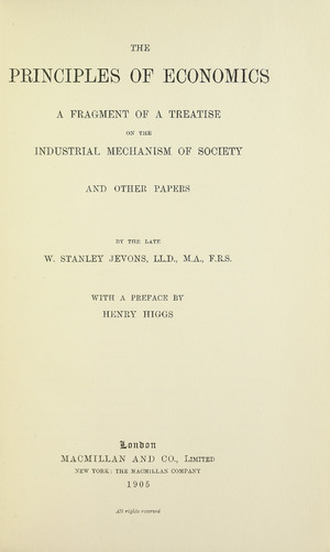 Jevons - Principles of economics, 1905 - 5157364