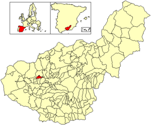 Location of Fuente Vaqueros