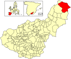 Location of Puebla de Don Fadrique