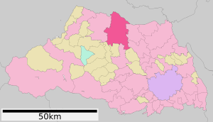 Location of Kumagaya city Saitama prefecture Japan