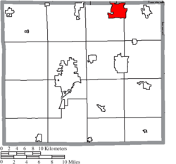 Location of Rittman in Wayne County