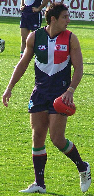 Matthew Pavlich after a mark (cropped)