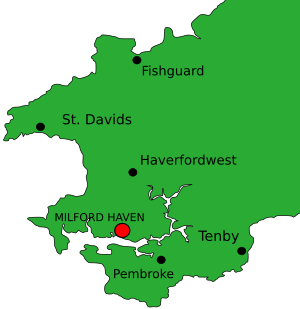 Milfordhaven pembrokeshire map
