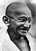 Mohandas K. Gandhi, portrait, 1946