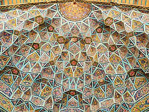 Nasr ol Molk mosque vault ceiling