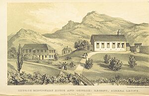 POOL(1850) Church and Missionary House in Regent, Sierra Leone
