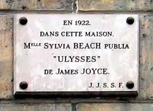 Paris Rue de l Odeon 12 plaque retouched