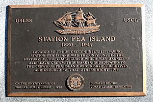 Pea island life saving station memorial plaque