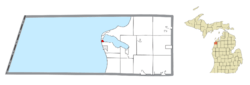 Location within Benzie County