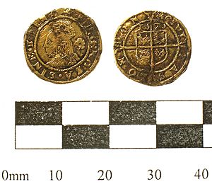 Possible post medieval coin; three half pence of Elizabeth I (FindID 243192)