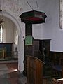 Pulpit of St Botolph's Church, at Botolphs, West Sussex