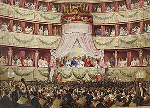 Queen Victoria and Napoleon III at the Royal Opera House 19 April 1855