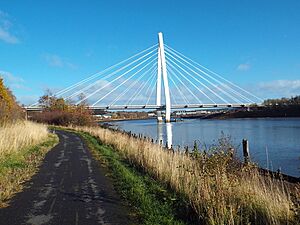 Riverside path and Northern Spire, Sunderland (geograph 5963579)