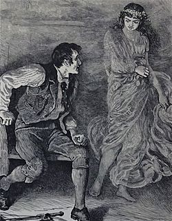Robert Burns and Coila from 'The Vision'