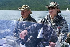 Sergey Shoigu and Vladimir Putin 20 July 2013 02