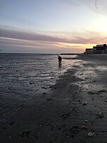 Silver Sands Beach, Milford, Connecticut at sunset