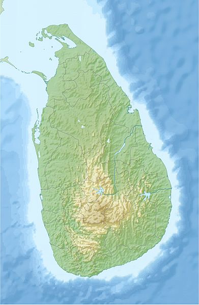 Sri Lanka relief location map