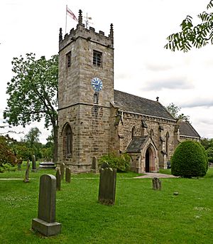 St Oswald's Church, Collingham, West Yorkshire viewed from the South West (Taken by Flickr user 17th June 2012).jpg