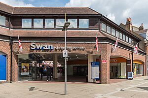 Swan Centre, High Street entrance, Leatherhead, Surrey