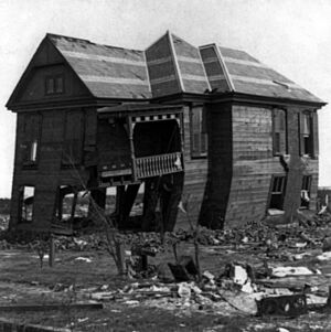 The only remaining house near the beach for miles, Galveston, Texas