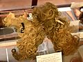 Yellow curly hair and scalp from body which had long black wig over hair. Parts of wig plait remains. From Egypt, Gurob, probably tomb 23. 18th-19th Dynasty. The Petrie Museum of Egyptian Archaeology, London