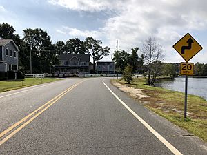 2018-10-04 11 30 16 View south along Ocean County Route 625 (Ocean Gate Drive) just south of Ocean County Route 617 (Chelsea Avenue) in Ocean Gate, Ocean County, New Jersey