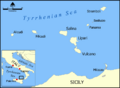 Aeolian Islands map