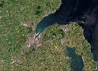 Belfast with Lough by Sentinel-2