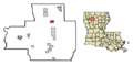 Bienville Parish Louisiana Incorporated and Unincorporated areas Bryceland Highlighted