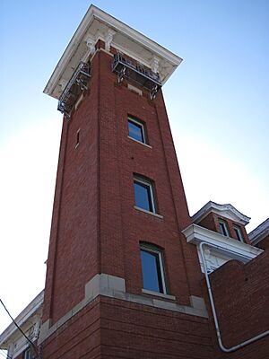 Brandon Fire Hall tower, north side