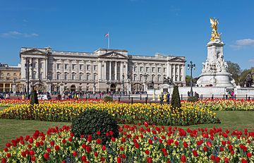 Buckingham Palace from gardens, London, UK - Diliff