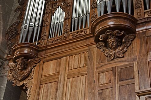 Cathédrale Notre Dame du Puy en Velay-Détail du Buffet d'orgue-20130324
