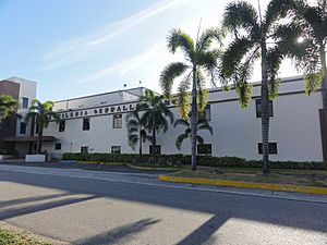 Destileria Serralles administrative offices, PR-5506, Barrio Vayas, Ponce, Puerto Rico, looking northeast (DSC05078)