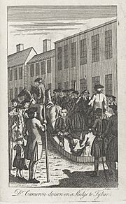 Dr Cameron being drawn on a sledge to Tyburn Wellcome L0040867