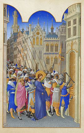 Folio 143r - Christ Led to the Praetorium