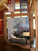 Fort Randolph Interpretive Display in visitor center, March 2012