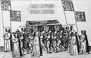 Funeral procession of Sir Philip Sidney 1587 Theodor de Bry pallbearers