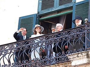 George Abela sworn in, balcony, Valletta