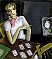 Girl with Cards by Lucius Kutchin, 1933