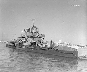 HMS Aphis at Alexandria WWII IWM FL 728