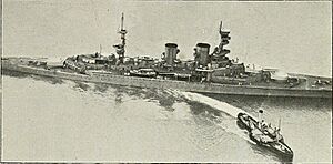 HMS Repulse aerial starboard view 1918