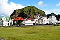 Heimaey houses and hill