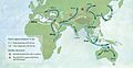 Homo sapiens dispersal routes