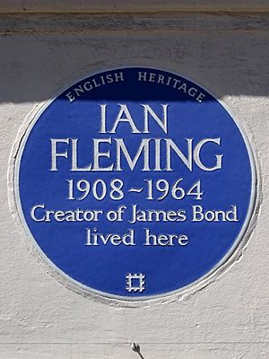 IAN FLEMING 1908-1964 Creator of James Bond lived here