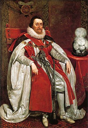 James I of England by Daniel Mytens