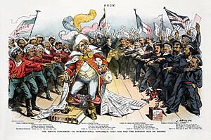 Joseph Ferdinand Keppler - The Pirate Publisher - Puck Magazine - Restoration by Adam Cuerden