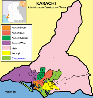 Location of Karachi Division