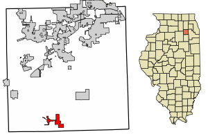 Location of Lisbon in Kendall County, Illinois