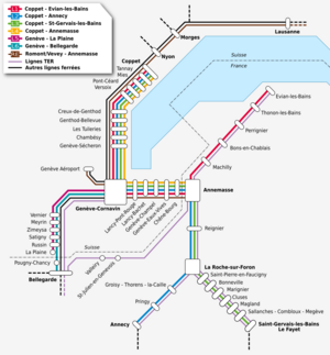 Leman Express map avec frontiere